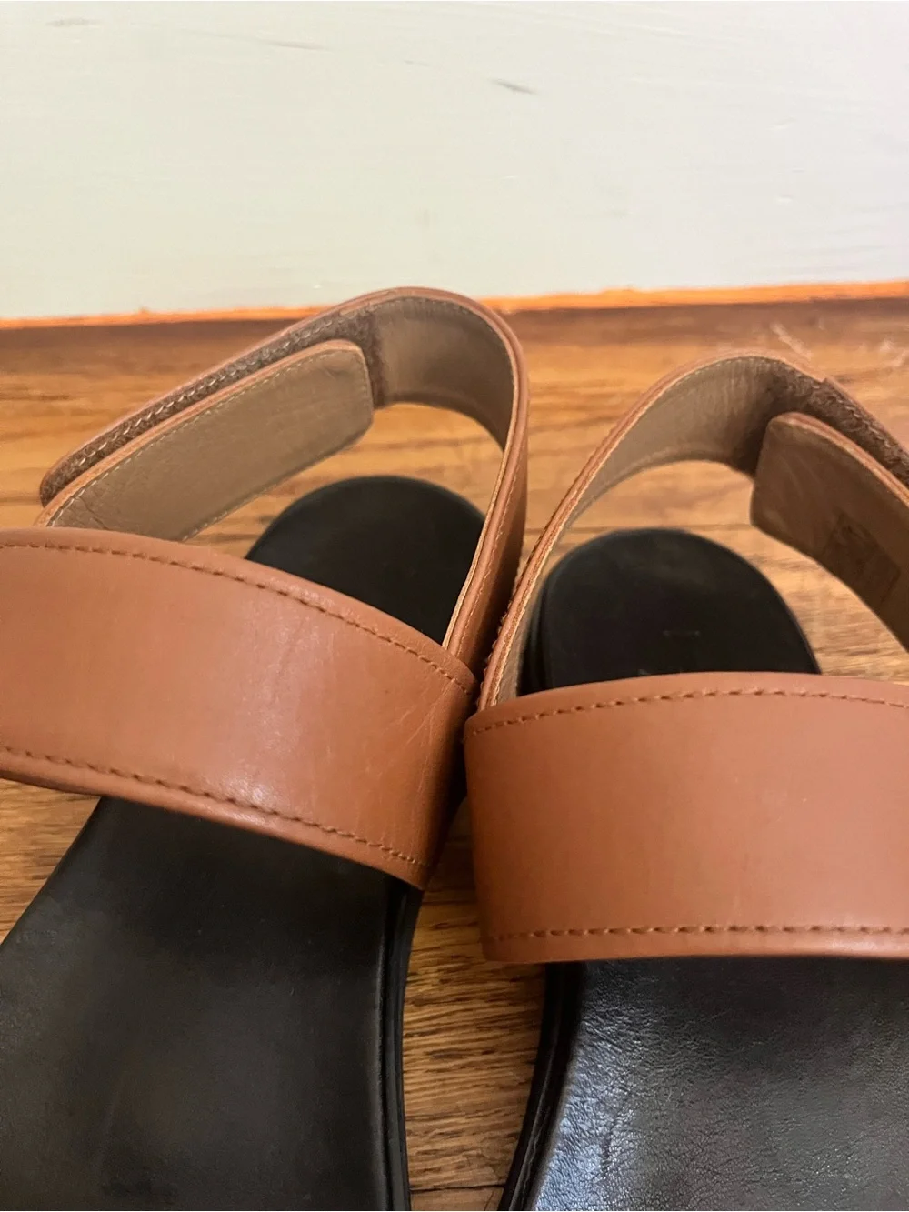 Double Strap Brown Leather Sandals by Flattered - Picture 3 of 5